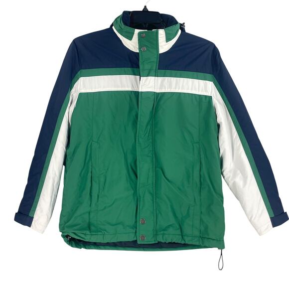 Brooks Brothers 346 Jacket Mens Medium Green Navy Hooded Primaloft Insulated - Picture 13 of 13